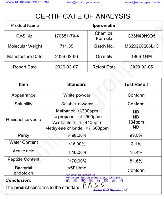 CJC-1295 (no DAC) 5mg + Ipamorelin 5mg Blend (10mg Vial)