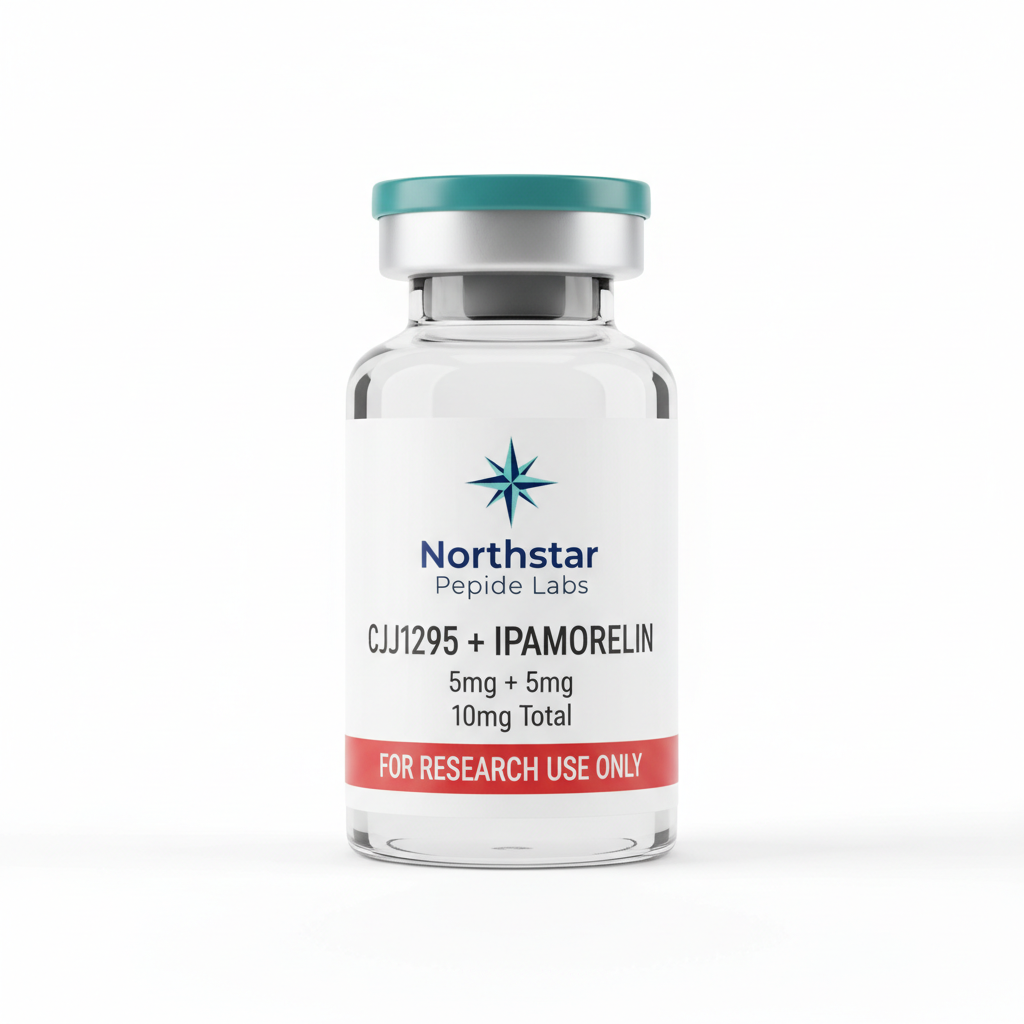 CJC-1295 (no DAC) 5mg + Ipamorelin 5mg Blend (10mg Vial)